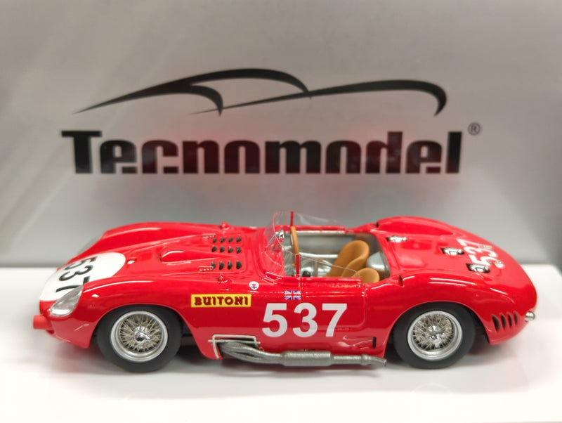 Carica immagine in Galleria Viewer, Tecnomodel 1/43 Mythos Maserati 450S 1957 #537 Mille Miglia Driver Moss Jenkins - Used