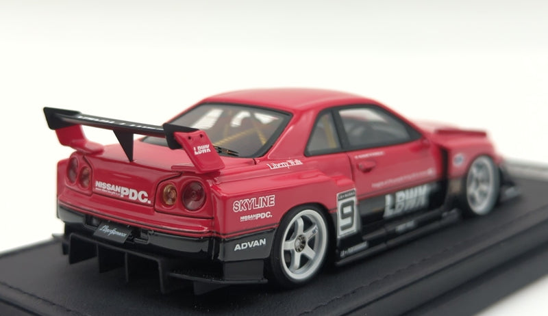 Chargez l'image dans la visionneuse de la galerie, ignition model 1/43 LB-ER34 Super Silhouette Skyline Red Black #9 IG2853 - Used