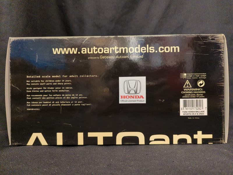 Load image into Gallery viewer, AUTOart Millennium 1/18 Honda Ballade Sports CR-X SI Red Gray 73262 - Used