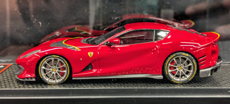 Carica immagine in Galleria Viewer, BBR CONCEPT43 1/43 Ferrari 812 Competizione Rosso Corsa Giallo Stripe - Used