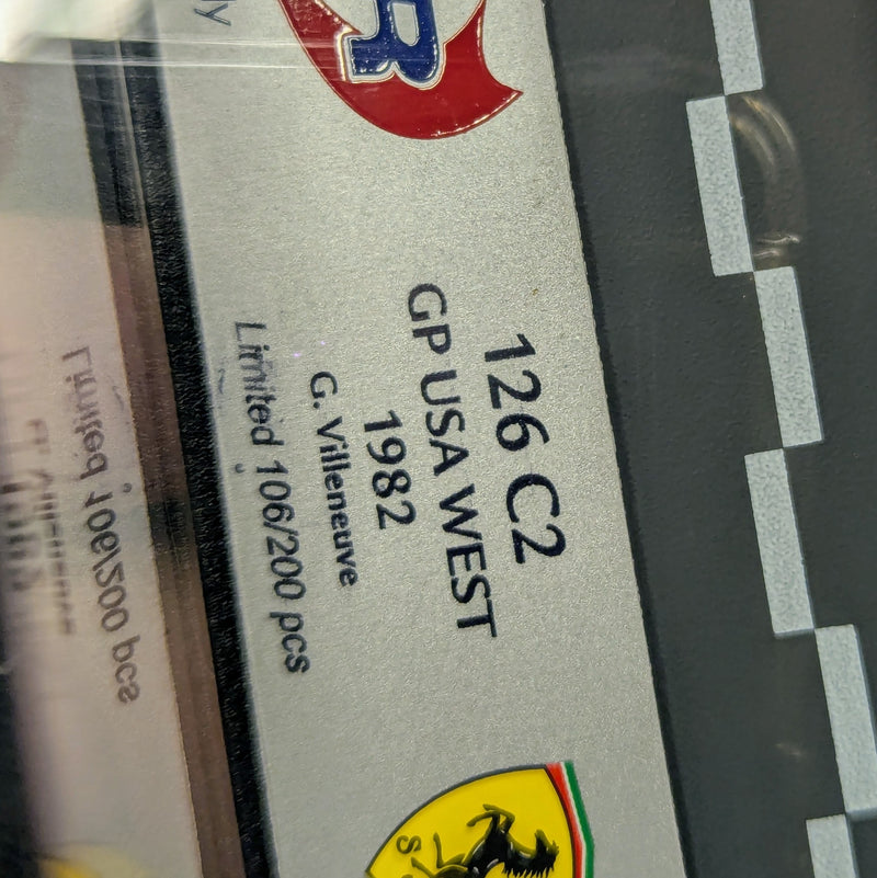 Cargue la imagen en el visor de la galería, BBR 1/43 Ferrari 126 C2 GP USA West 1982 #27 - Used