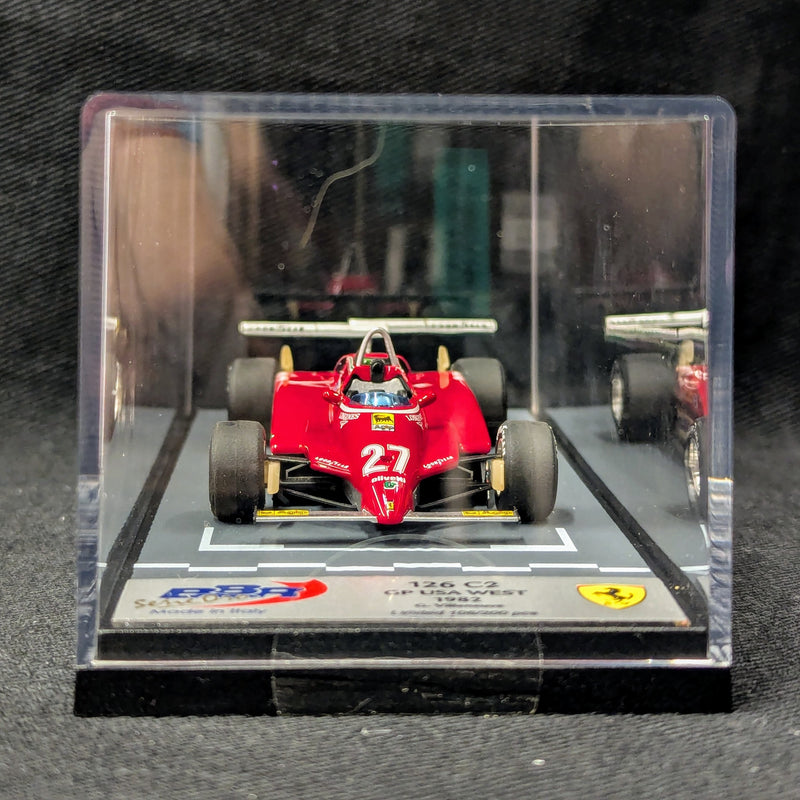 Cargue la imagen en el visor de la galería, BBR 1/43 Ferrari 126 C2 GP USA West 1982 #27 - Used