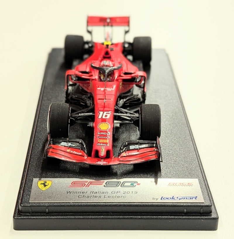 Cargue la imagen en el visor de la galería, Looksmart 1/43 Ferrari SF90 #16 Winner Italian GP 2019 Charles Leclerc - Used