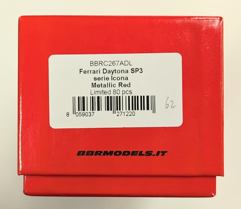 Chargez l'image dans la visionneuse de la galerie, BBR Models 1/43 Ferrari Daytona SP3 Icona Series Metallic Red BBRC267 - Used