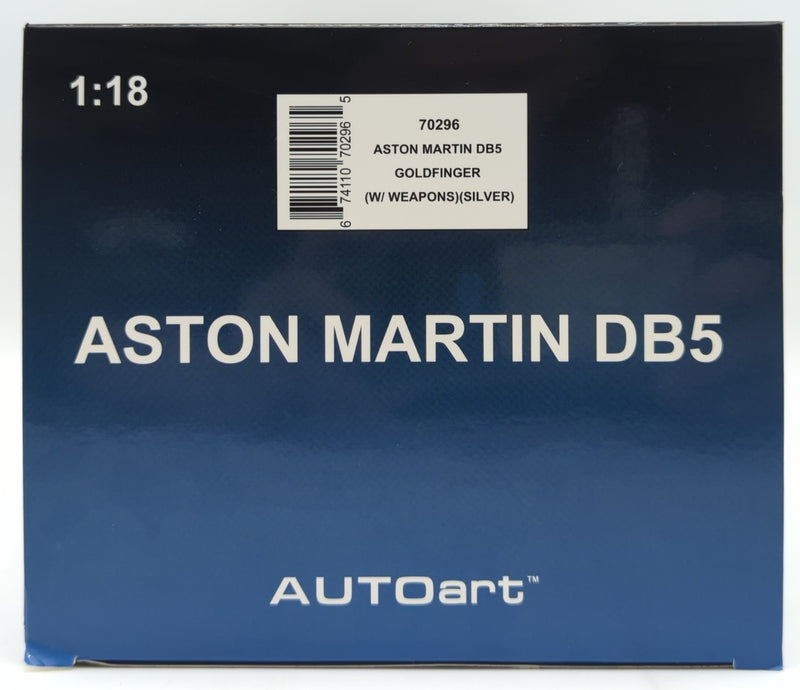 Carica immagine in Galleria Viewer, AUTOart 1/18 Aston Martin DB5 Goldfinger (with Weapons) Silver 70296 - Used