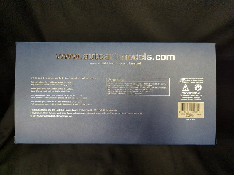 Load image into Gallery viewer, AUTOart Signature 1/18 Gran Turismo Red Bull X2010 S. Vettel 18108 - Used