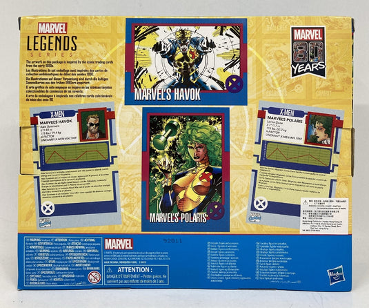 Hasbro Marvel 80 Years X-Men Marvels Havok Marvels Polaris 6 inch - Used