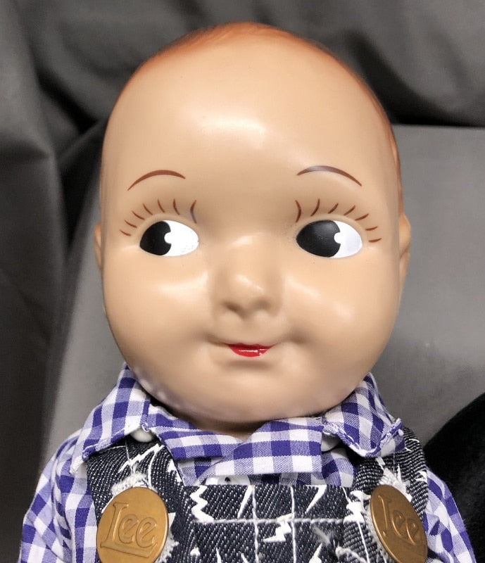 Laden Sie das Bild in Galerie -Viewer, Mike Company / Yuge / Tomorrow Land Girl Replica Doll (Denim Jumper Dress / Lightning Pattern) - Used