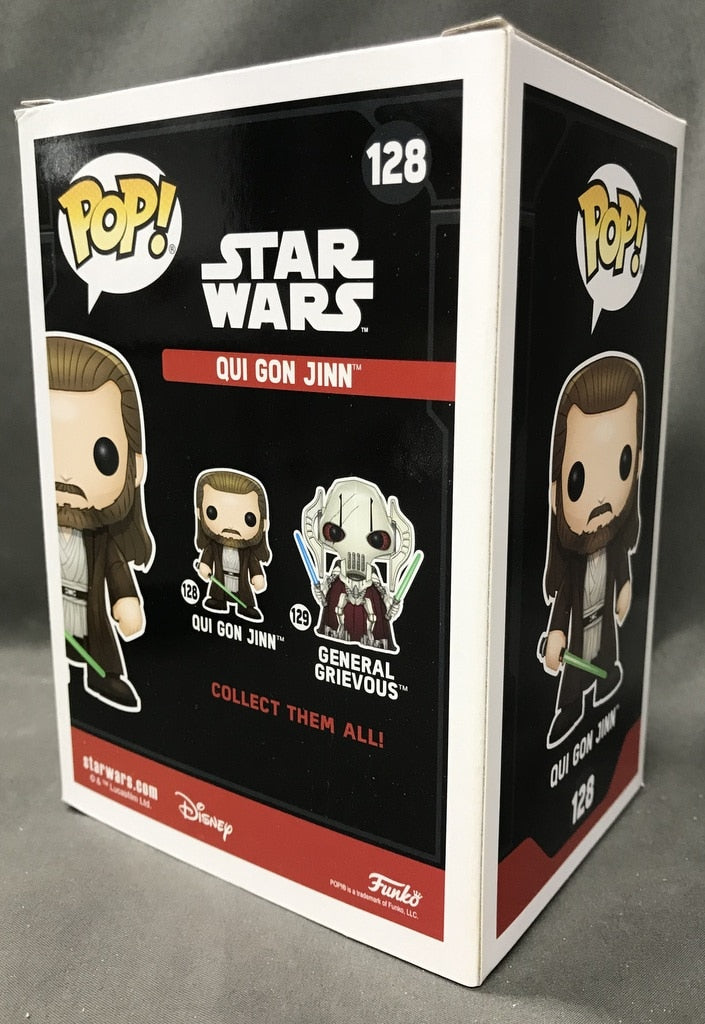 Laden Sie das Bild in Galerie -Viewer, Funko POP! Star Wars Qui-Gon Jinn #128 (Galactic Convention Limited Edition) - Used