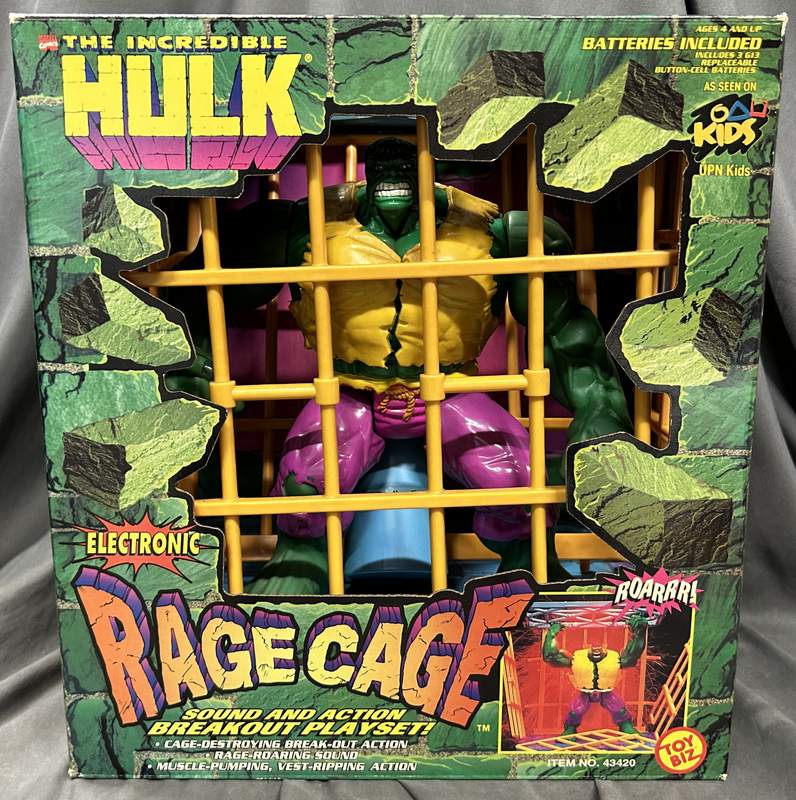 Laden Sie das Bild in Galerie -Viewer, ToyBiz Rage Cage Hulk Action Figure - Used