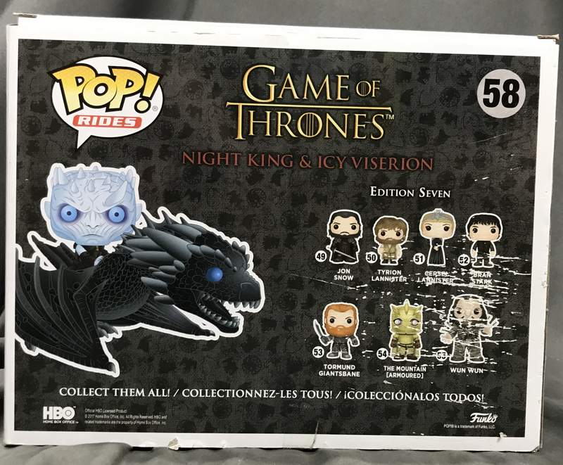 Laden Sie das Bild in Galerie -Viewer, Funko POP! Movies: Game of Thrones - Night King & Icy Viserion (Glows in the Dark) #58 - Used