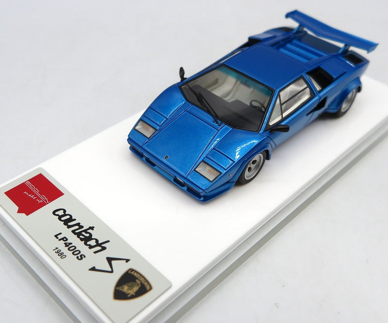 Laden Sie das Bild in Galerie -Viewer, Make Up Eidolon 1/43 Lamborghini Countach LP400S 1980 Metallic Blue EM432F - Used