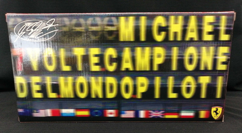 Cargue la imagen en el visor de la galería, Hot Wheels FERRARI F2004 SCHUMACHER WORLD CHAMPION 1/18 Scale– Used