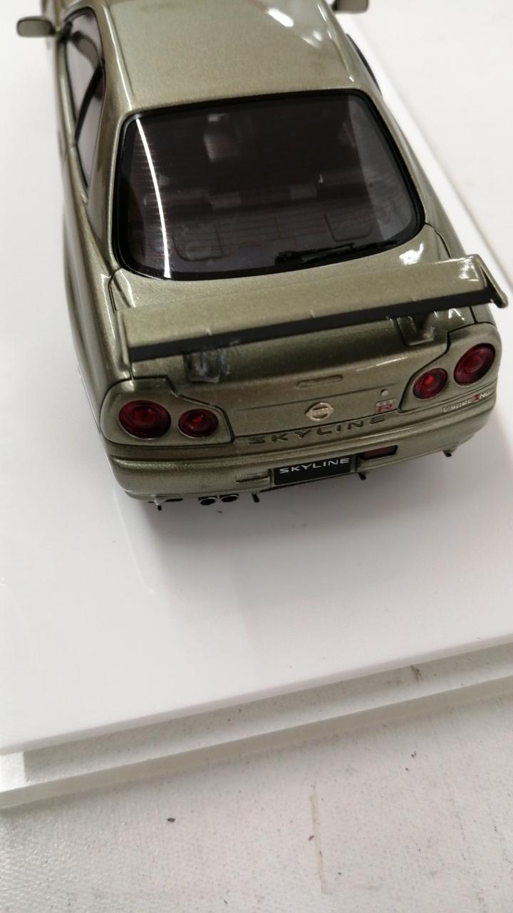 Cargue la imagen en el visor de la galería, MAKE UP GT-R (BNR34) V-SPEC II NUR 2002 TE37 Wheels 1/43 Diecast– Used