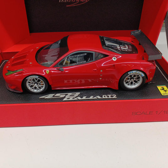 BBR Ferrari 458 Italia GT2 Race Red #322 1/18 Scale Car– Used