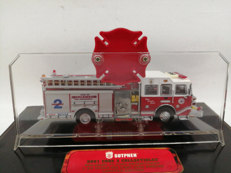 Laden Sie das Bild in Galerie -Viewer, CODE 3 1/64 ORLANDO FIRE DEPARTMENT Diecast Model– Used
