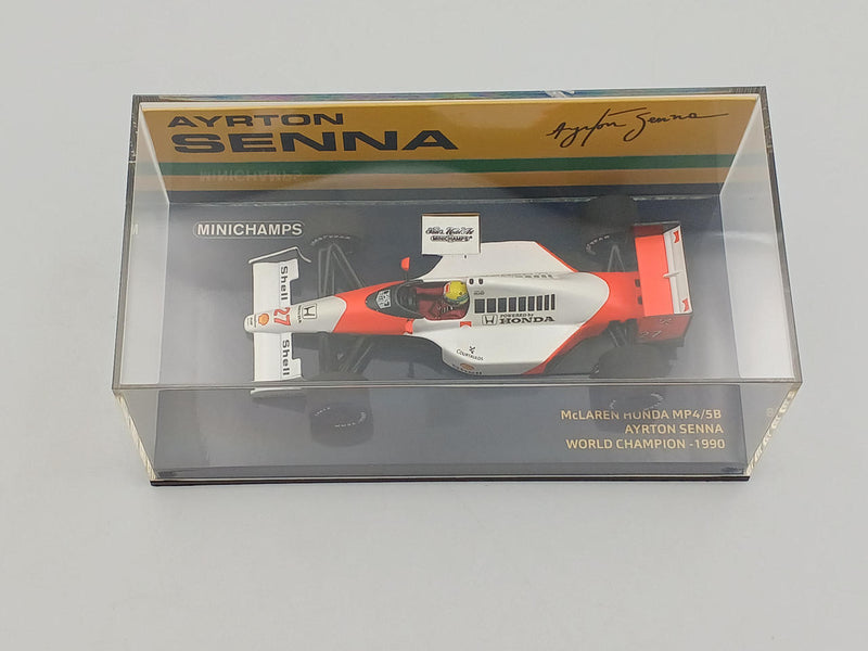 Laden Sie das Bild in Galerie -Viewer, MINICHAMPS McLaren Honda MP4/5B 1/43 Scale Car– Used