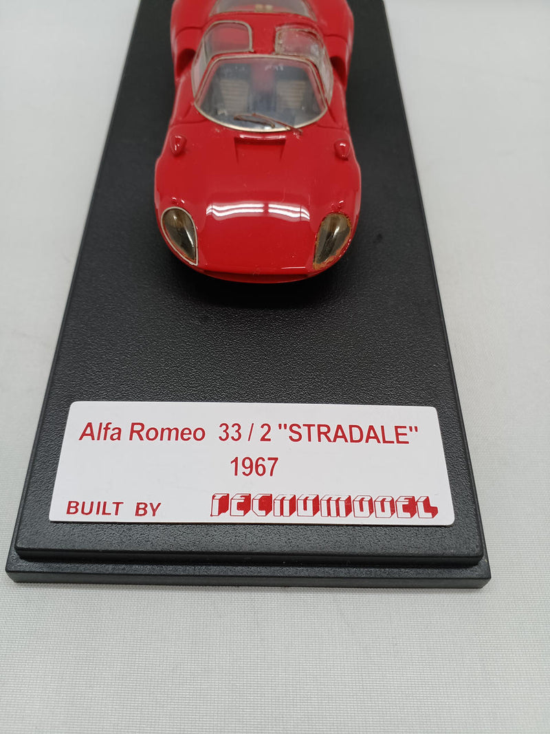 Laden Sie das Bild in Galerie -Viewer, Tecnomodel Alfa Romeo 33/2 Stradale 1967 1/43 Scale Car– Used