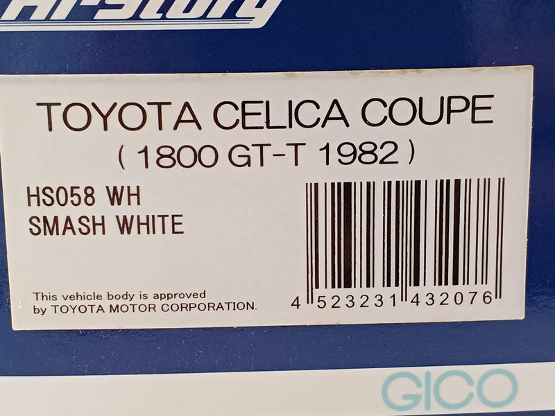 Load image into Gallery viewer, INTERALLIED/HI-STORY HS058WH TOYOTA CELICA COUPE 1800 GT-T (SMASH WHITE) 1/43– Used
