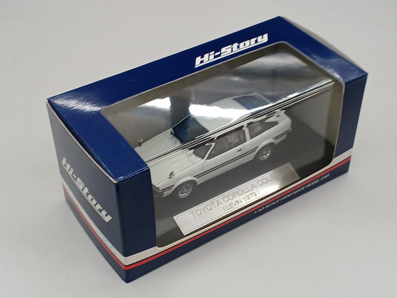Laden Sie das Bild in Galerie -Viewer, INTERALLIED/HI-STORY HS057WH TOYOTA COROLLA LEVIN (SL MORITZ WHITE) 1/43– Used