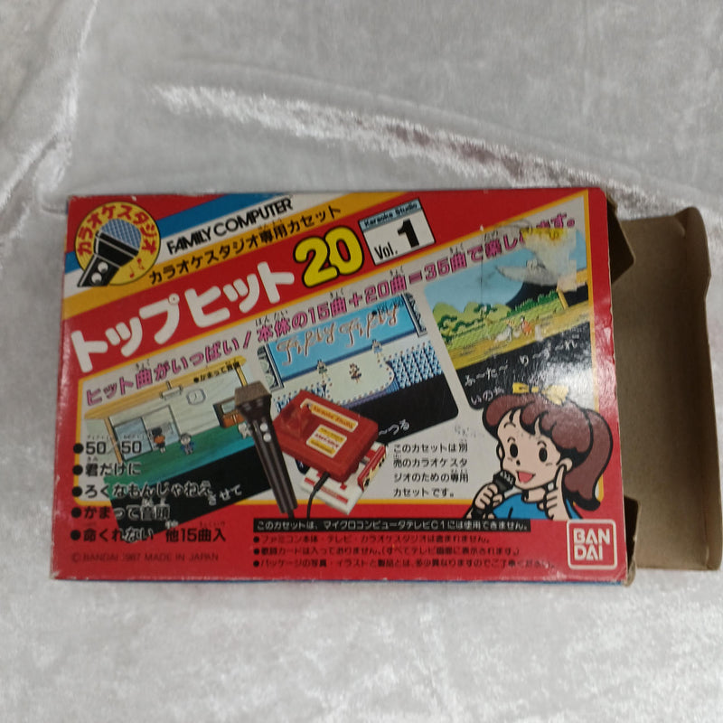 Laden Sie das Bild in Galerie -Viewer, BANDAI Karaoke Studio Top Hit 20 VOL.1 Famicom (NES) soft Japanese Version -Used