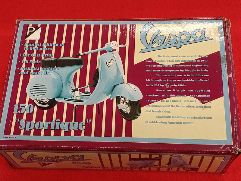 Carica immagine in Galleria Viewer, XONEX PIAGGIO LIMITED EDITION 1/6 VESPA 150 "SPORTIQUE" Scale Model– Used