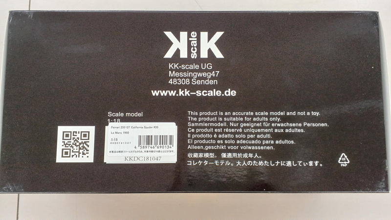 Carica immagine in Galleria Viewer, KK SCALE 1/18 Ferrari 250GT SWB 1960 Diecast Model Car