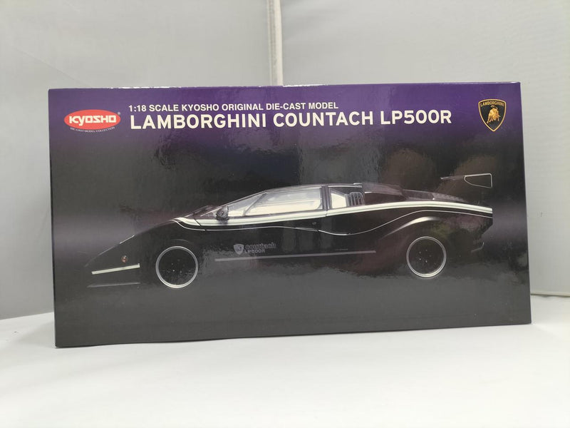 Load image into Gallery viewer, KYOSHO LAMBORGHINI COUNTACH LP500R Black 1/18 Scale Car– Used
