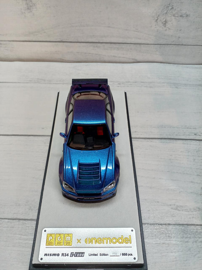 Cargue la imagen en el visor de la galería, NISMO R34 GT-R Z-TUNE Metallic Purple 1/43 Scale Car– Used