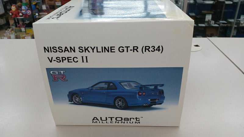 Load image into Gallery viewer, AUTOart R34 V-SPEC II SKYLINE GT-R 1/18 Scale Model Car– Used
