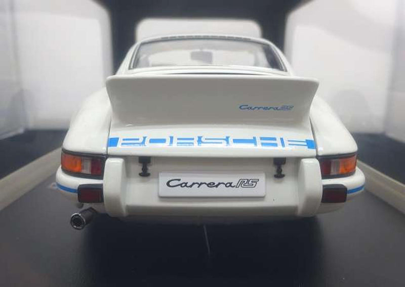 Laden Sie das Bild in Galerie -Viewer, AUTOart 1/18 Porsche 911 Carrera RS 2.7 White with Blue Stripes