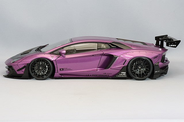 Cargue la imagen en el visor de la galería, AUTOart 1/18 LB-WORKS Lamborghini Aventador Limited Edition Metallic Purple / Carbon Black Hood