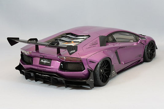 AUTOart 1/18 LB-WORKS Lamborghini Aventador Limited Edition Metallic Purple / Carbon Black Hood