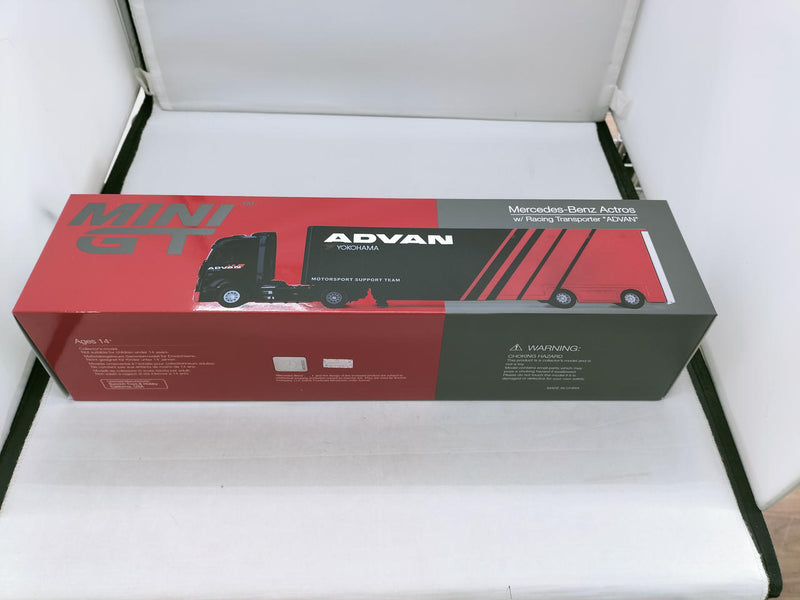 Carica immagine in Galleria Viewer, TSM MODEL Mercedes-Benz Actros Racing Transporter ADVAN 1/64 Scale– Used