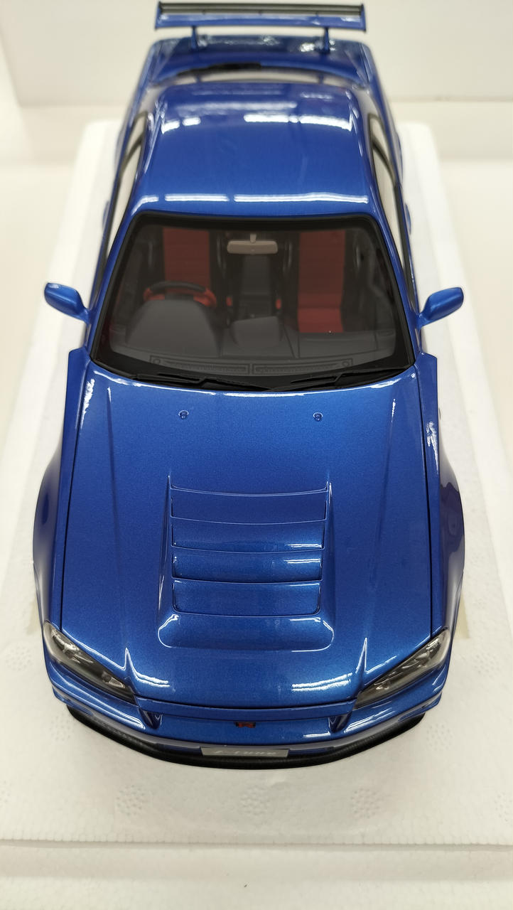 Load image into Gallery viewer, AUTOart Nismo R34 GT-R Z-TUNE Bayside Blue 1/18 Diecast Car– Used