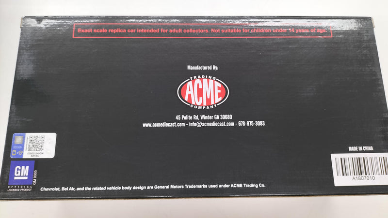Laden Sie das Bild in Galerie -Viewer, ACME 1957 BEL AIR GASSERS NIGHT STALKER 1/18 Diecast Car– Used