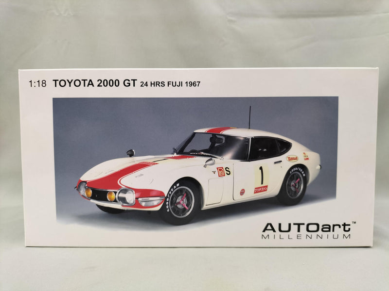 Cargue la imagen en el visor de la galería, AUTOart 1/18 Toyota 2000GT 24HRS FUJI 1967 1/18 Scale Car– Used