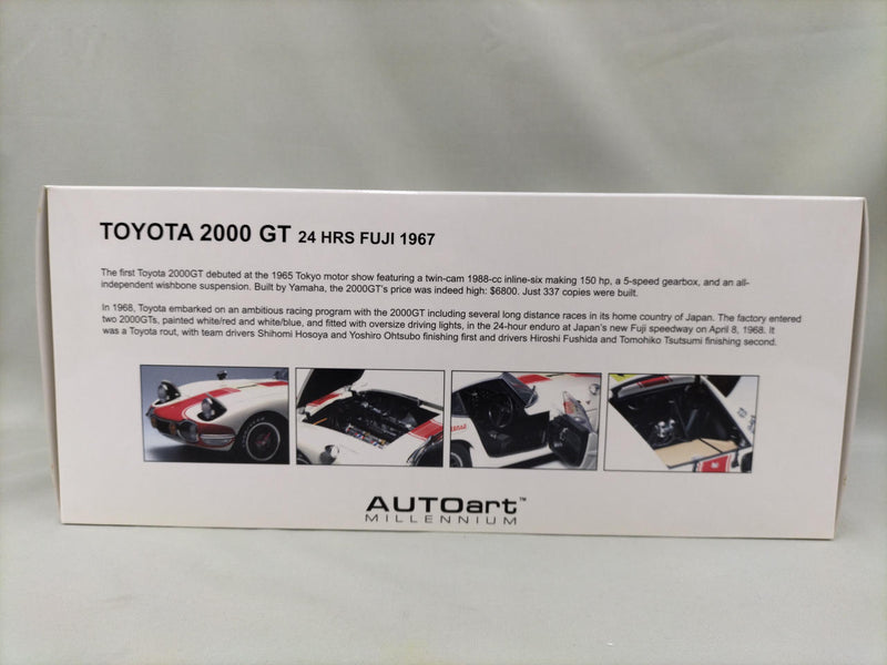 Cargue la imagen en el visor de la galería, AUTOart 1/18 Toyota 2000GT 24HRS FUJI 1967 1/18 Scale Car– Used