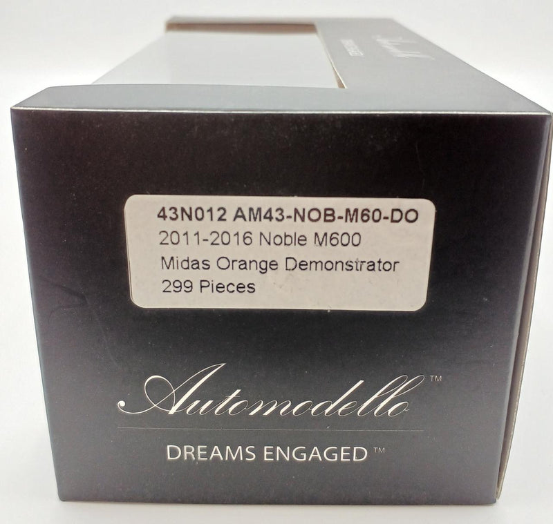 Cargue la imagen en el visor de la galería, AUTOMODELLO Noble M600 Demonstrator (Orange) 1/43 Scale Car– Used