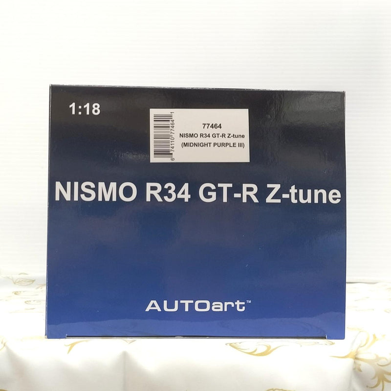 Load image into Gallery viewer, AUTOart Nismo R34 GT-R Z-TUNE Midnight Purple 1/18 Diecast Car– Used