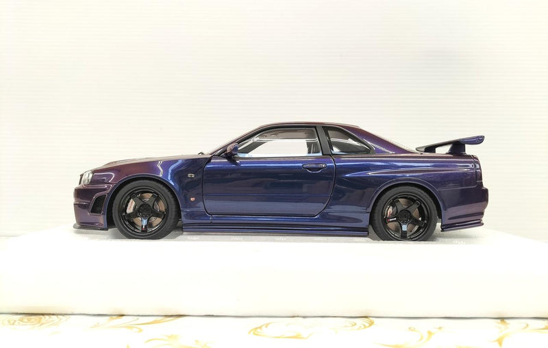 Load image into Gallery viewer, AUTOart Nismo R34 GT-R Z-TUNE Midnight Purple 1/18 Diecast Car– Used