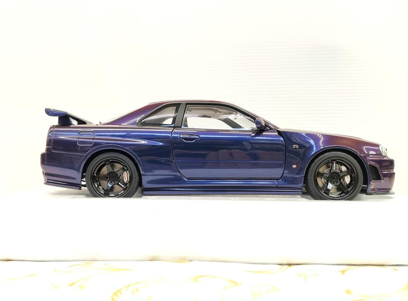Load image into Gallery viewer, AUTOart Nismo R34 GT-R Z-TUNE Midnight Purple 1/18 Diecast Car– Used
