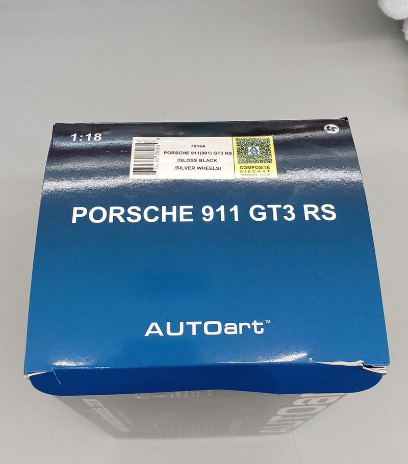 Load image into Gallery viewer, AUTOart Porsche 911 (991) GT3 RS Black 1/18 Scale Car– Used