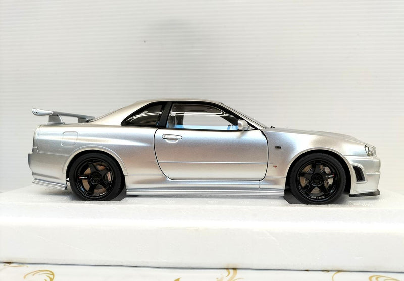 Load image into Gallery viewer, AUTOart NISMO R34 GT-R Z-TUNE Silver 1/18 Diecast Car– Used