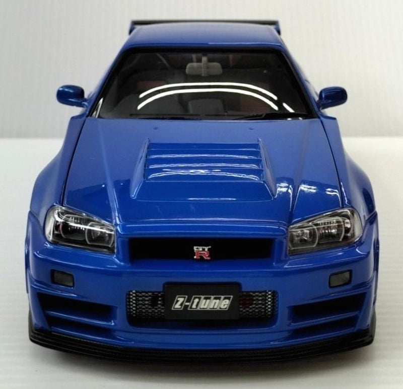 Load image into Gallery viewer, AUTOart Nismo R34 GT-R Z-tune Bayside Blue 1/18 Scale Car– Used
