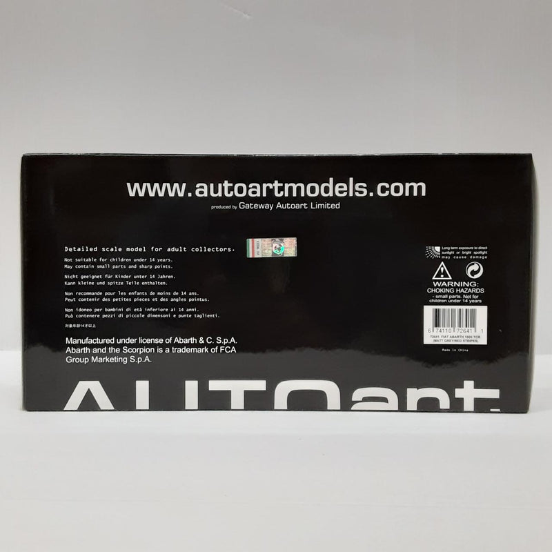 Load image into Gallery viewer, AUTOart Fiat Abarth 1000 TCR (Gray/Red) 1/18 Scale Diecast Car– Used
