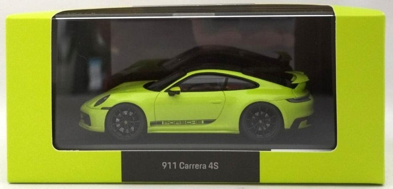 Laden Sie das Bild in Galerie -Viewer, SPARK Porsche 911 Carrera 4S Coupe (992) Aero Kit 2019 Acid Green 1/43– Used