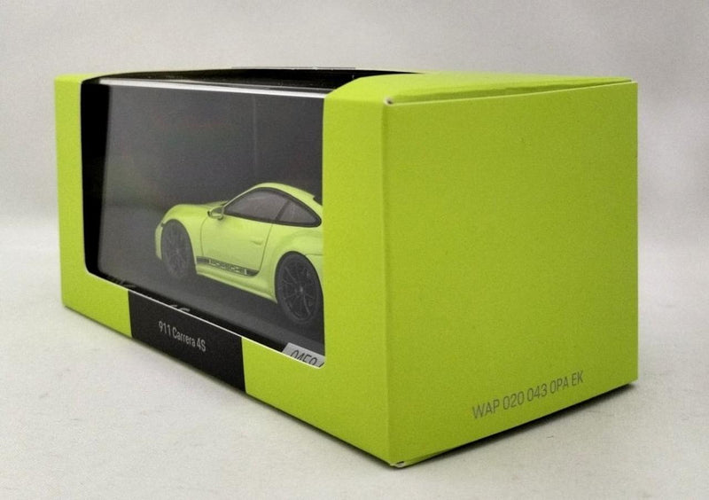 Laden Sie das Bild in Galerie -Viewer, SPARK Porsche 911 Carrera 4S Coupe (992) Aero Kit 2019 Acid Green 1/43– Used