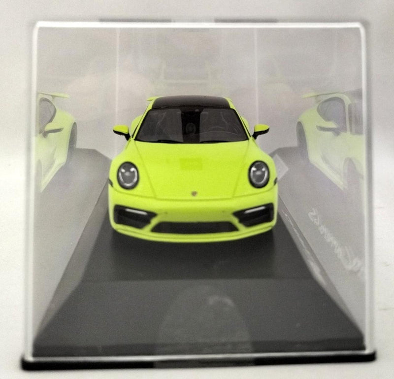 Laden Sie das Bild in Galerie -Viewer, SPARK Porsche 911 Carrera 4S Coupe (992) Aero Kit 2019 Acid Green 1/43– Used