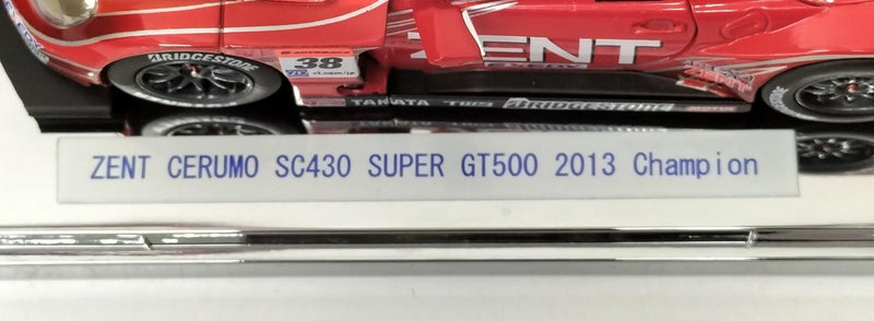 Laden Sie das Bild in Galerie -Viewer, EBBRO 20th GT500 2013 Champion ZENT CERUMO LEXUS SC430 1/43 Scale– Used
